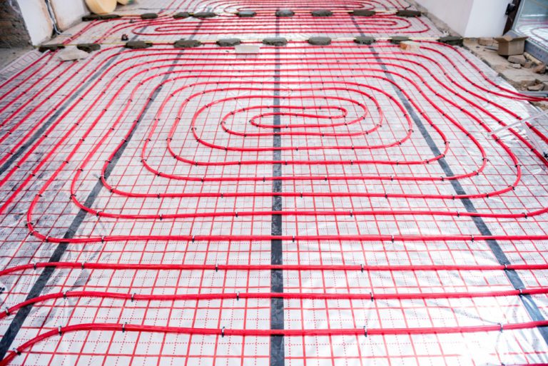 water heating system underfloor heating system