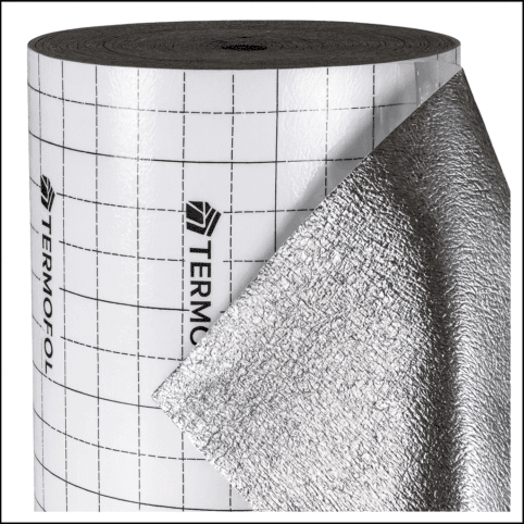 A photograph showcases a large roll of TERMOFOL in